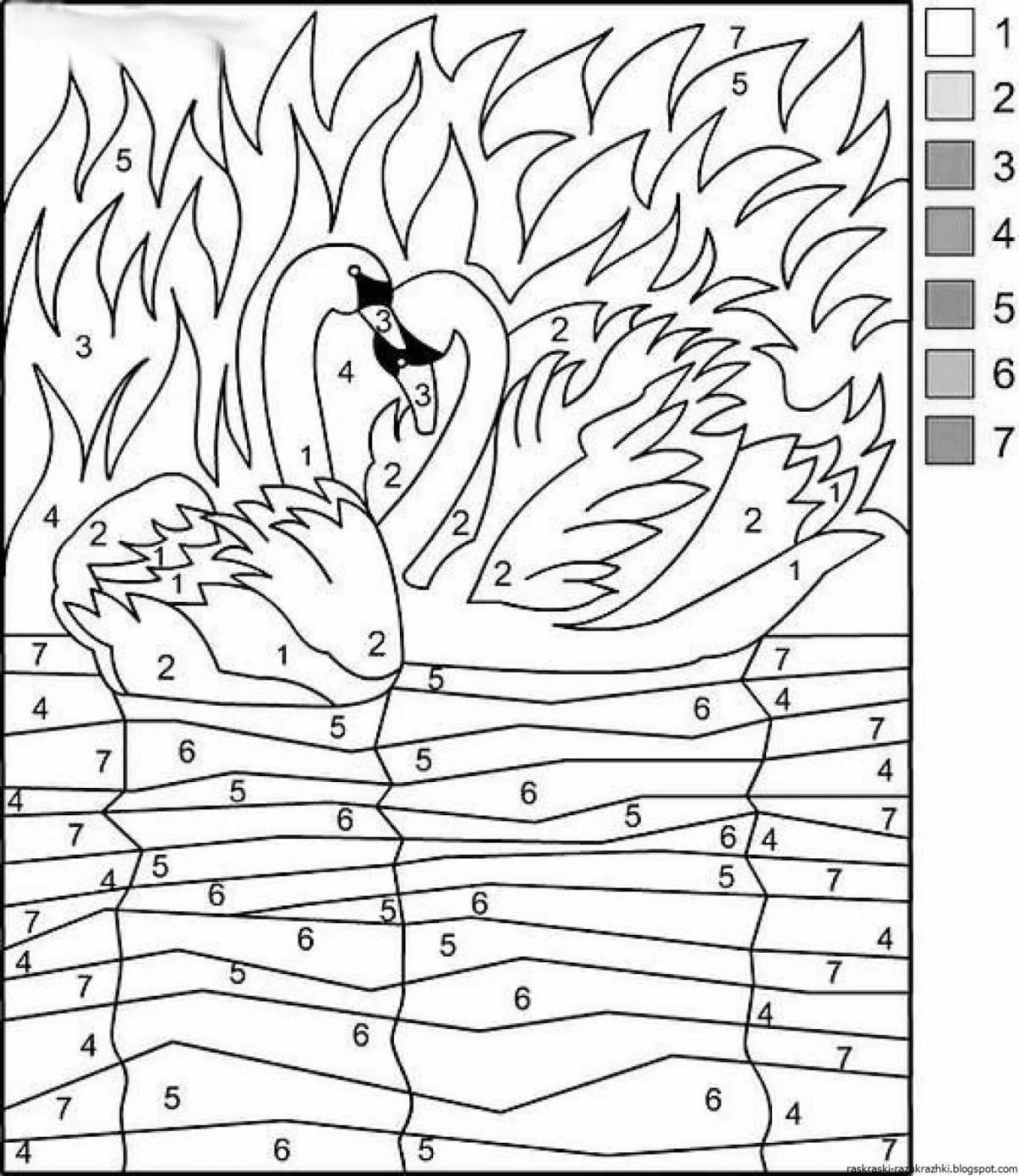Software for coloring pages with color images