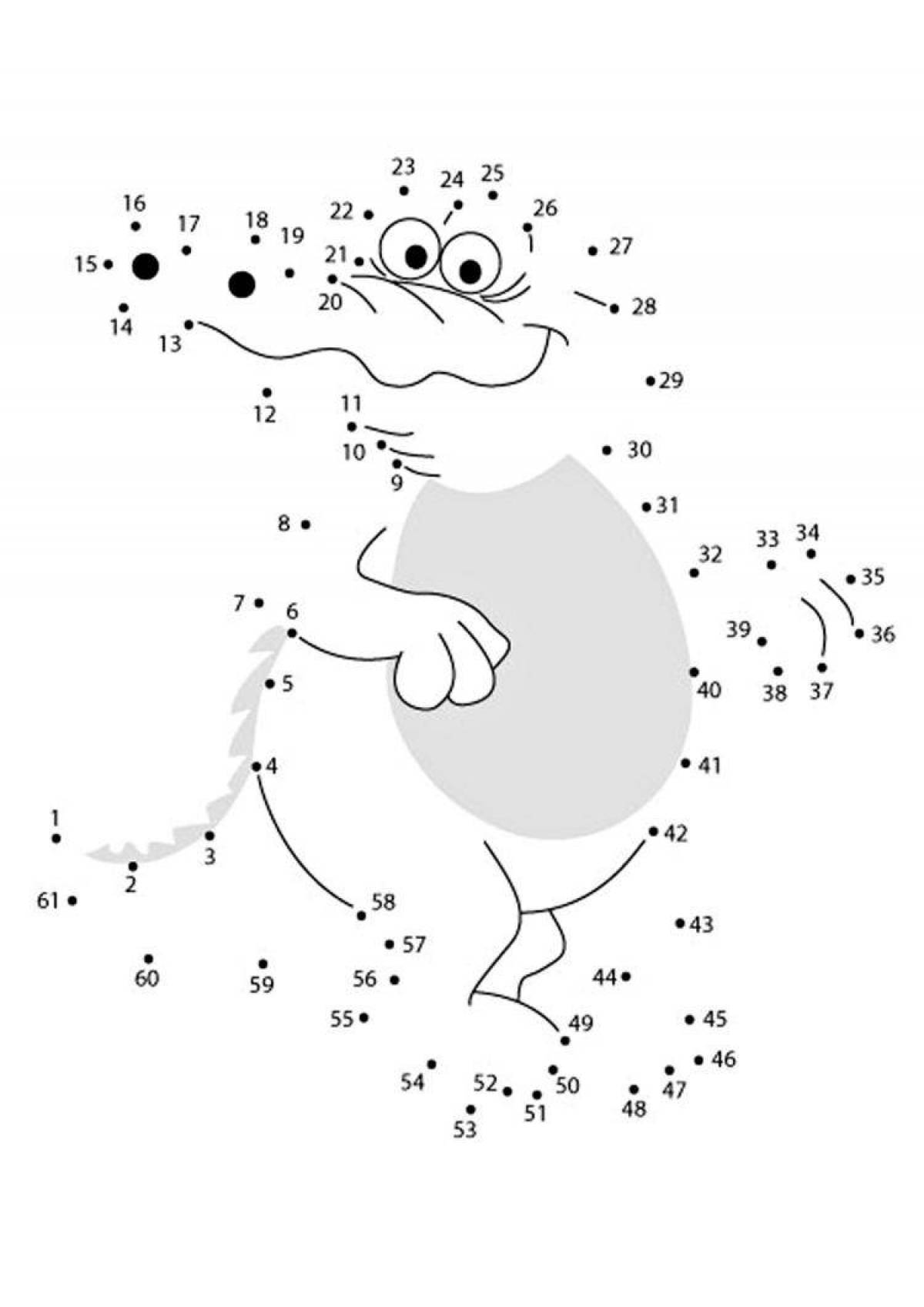 Color-dynamic circle by numbers coloring page