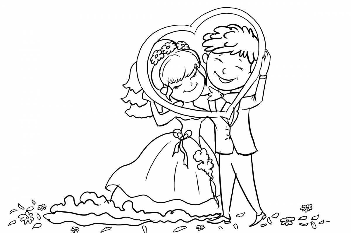 Great wedding anniversary coloring book