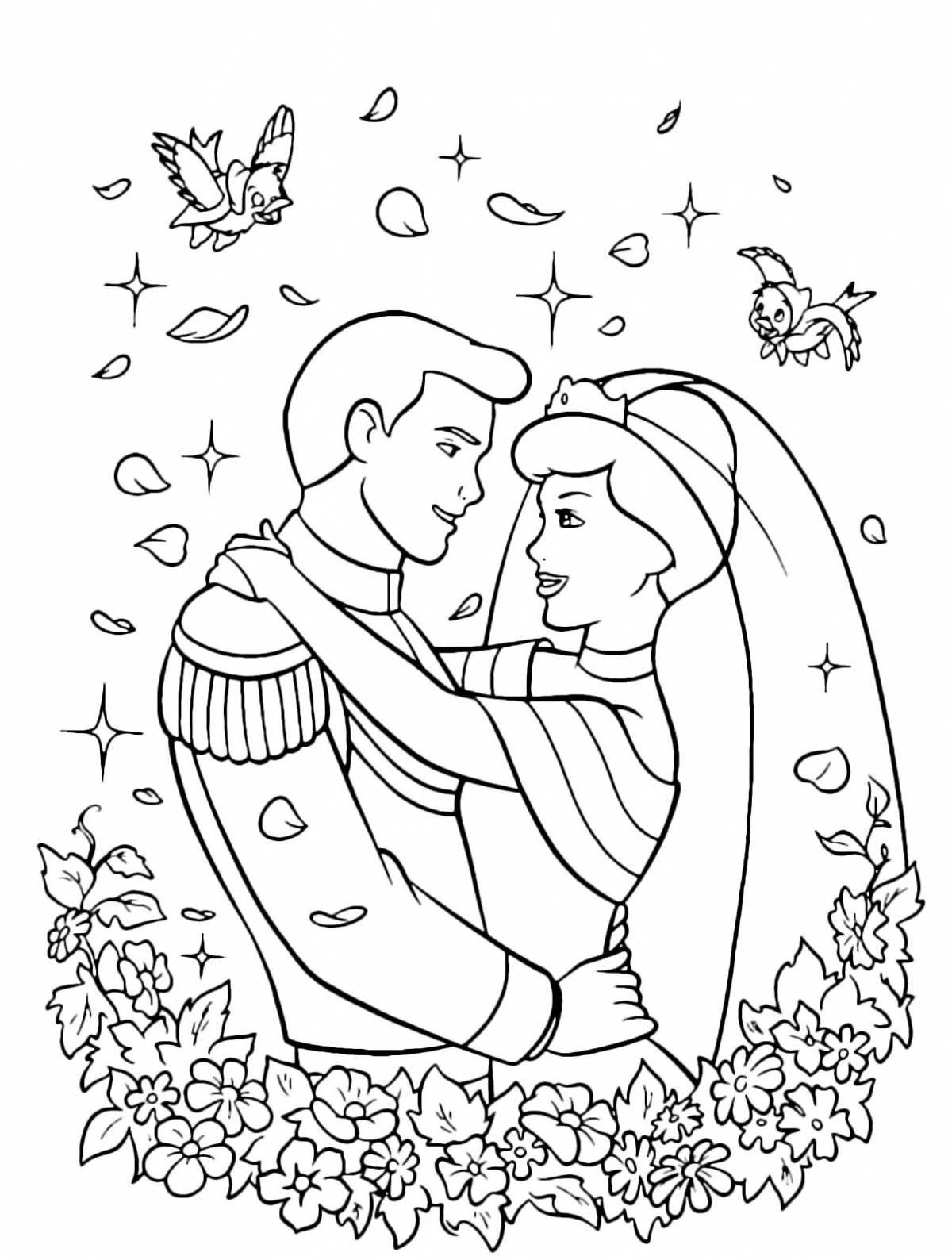 Exquisite wedding anniversary coloring book