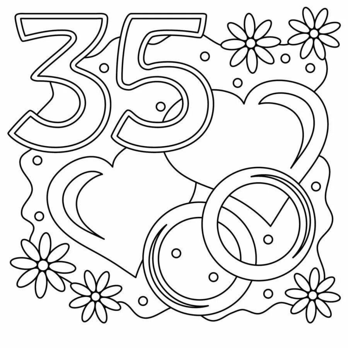 Glitter wedding anniversary coloring book