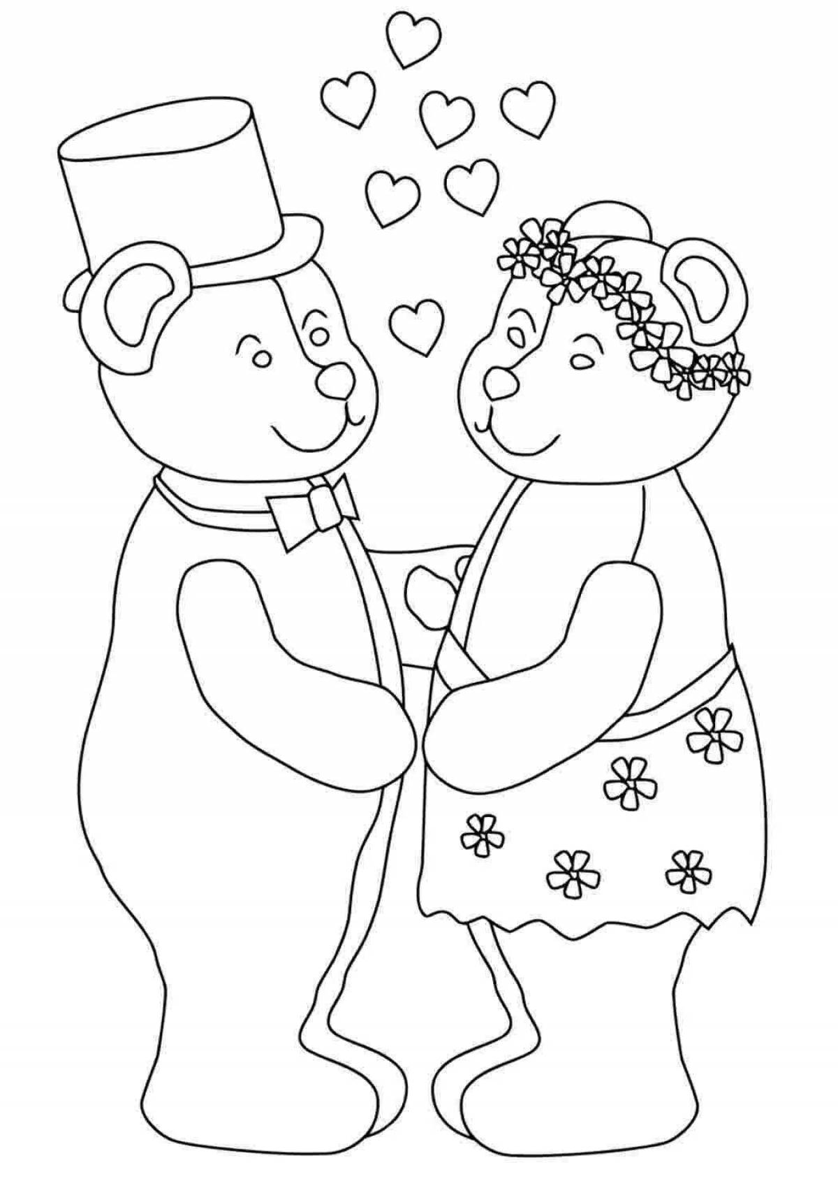 Awesome wedding anniversary coloring book