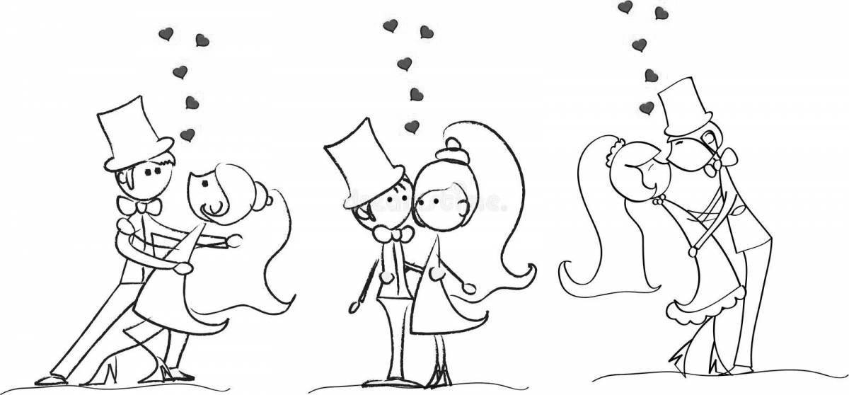 Photo Luxury wedding anniversary coloring book