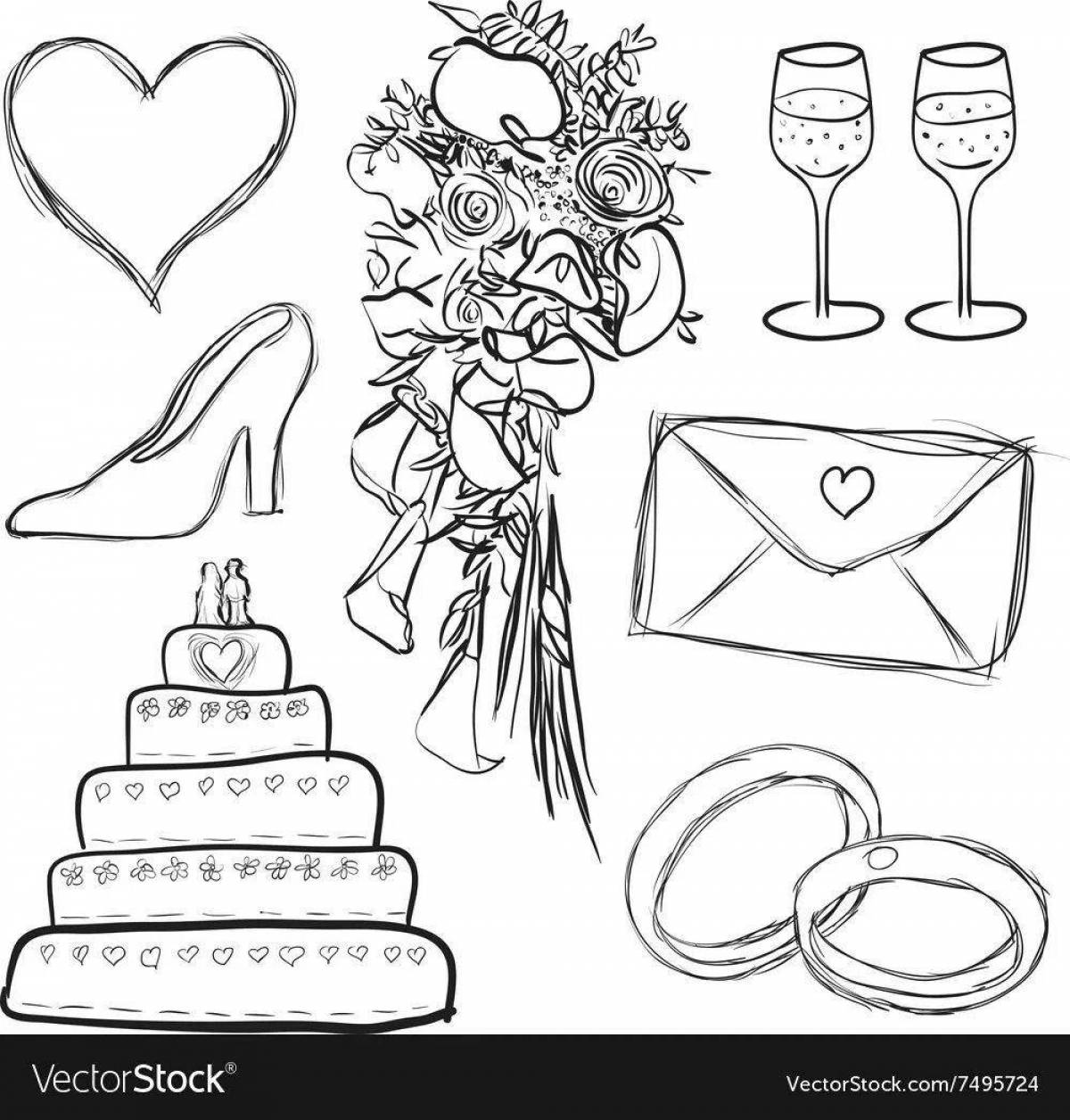 Exalted wedding anniversary coloring book