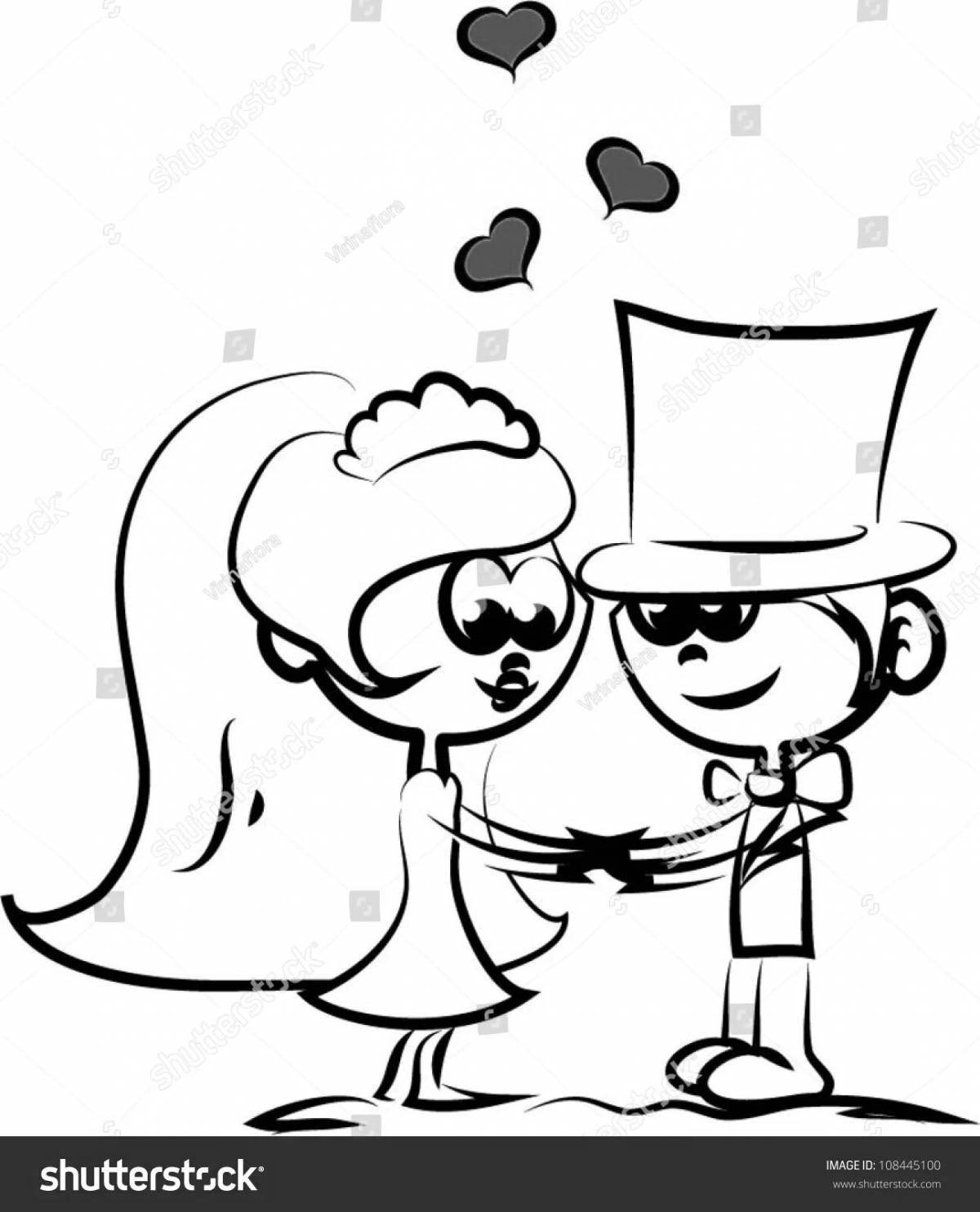 Photo Glitz wedding anniversary coloring book