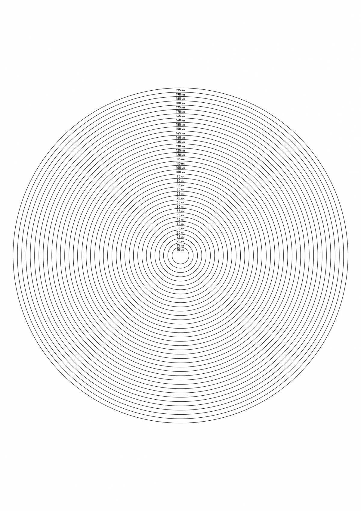 Coloring page joyful striped circle