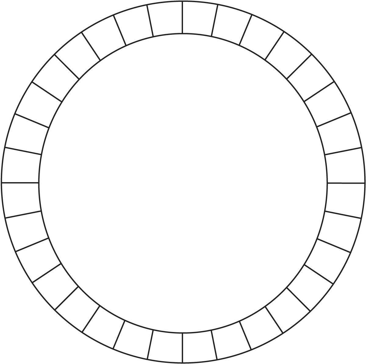 Complex striped coloring circle