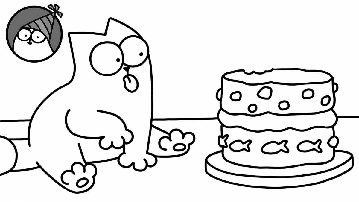 Cat with food #8