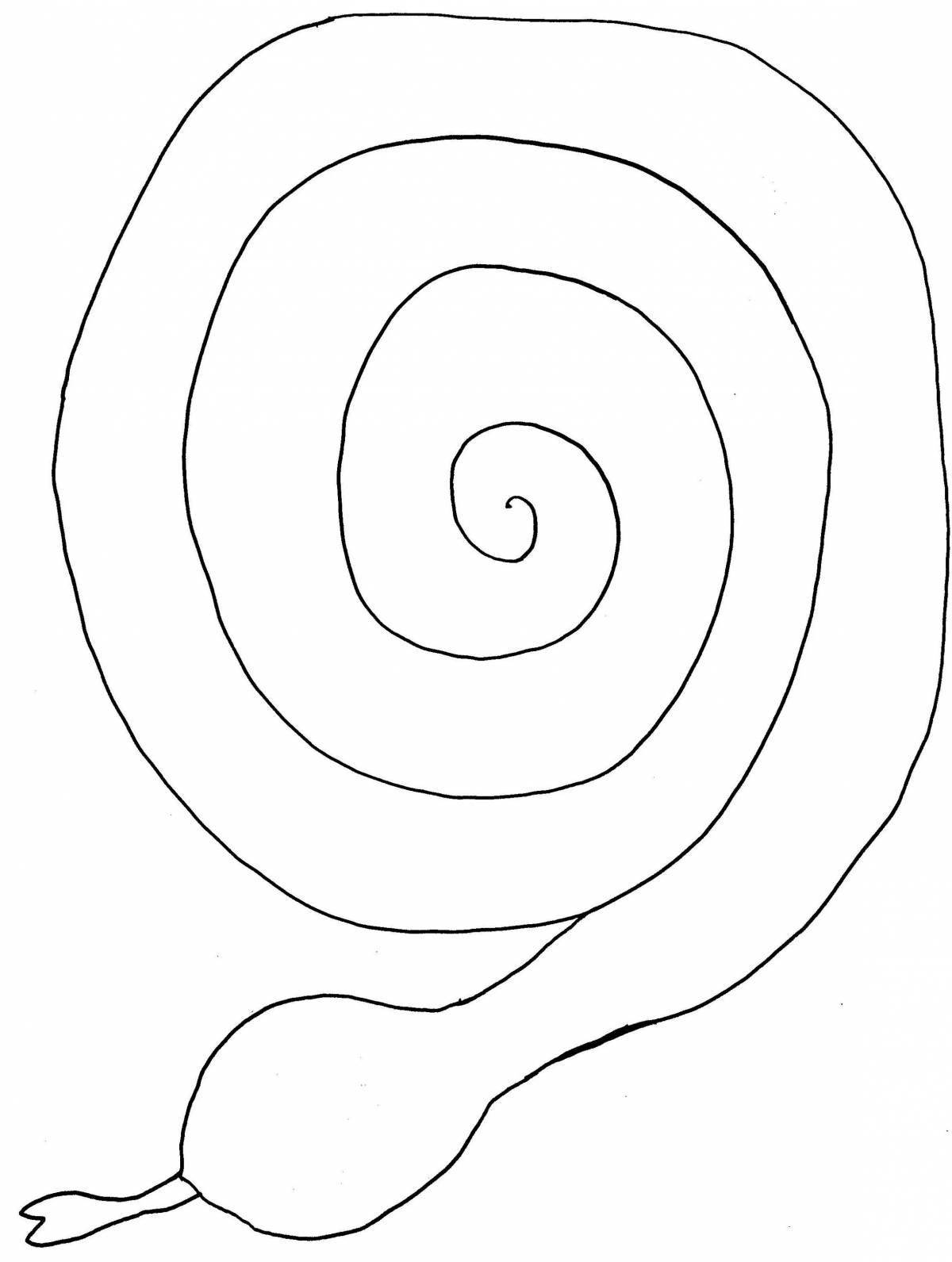 Colorful spiral mosaic coloring book for kids