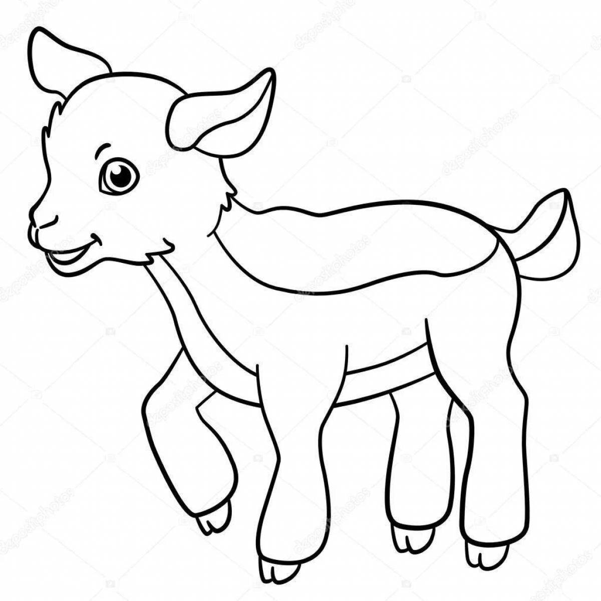 Exciting goat coloring book for kids