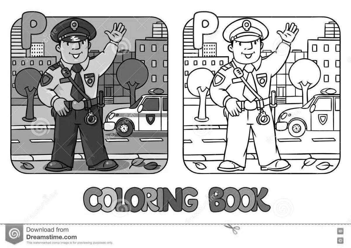 Adorable Baby Traffic Controller Coloring Page