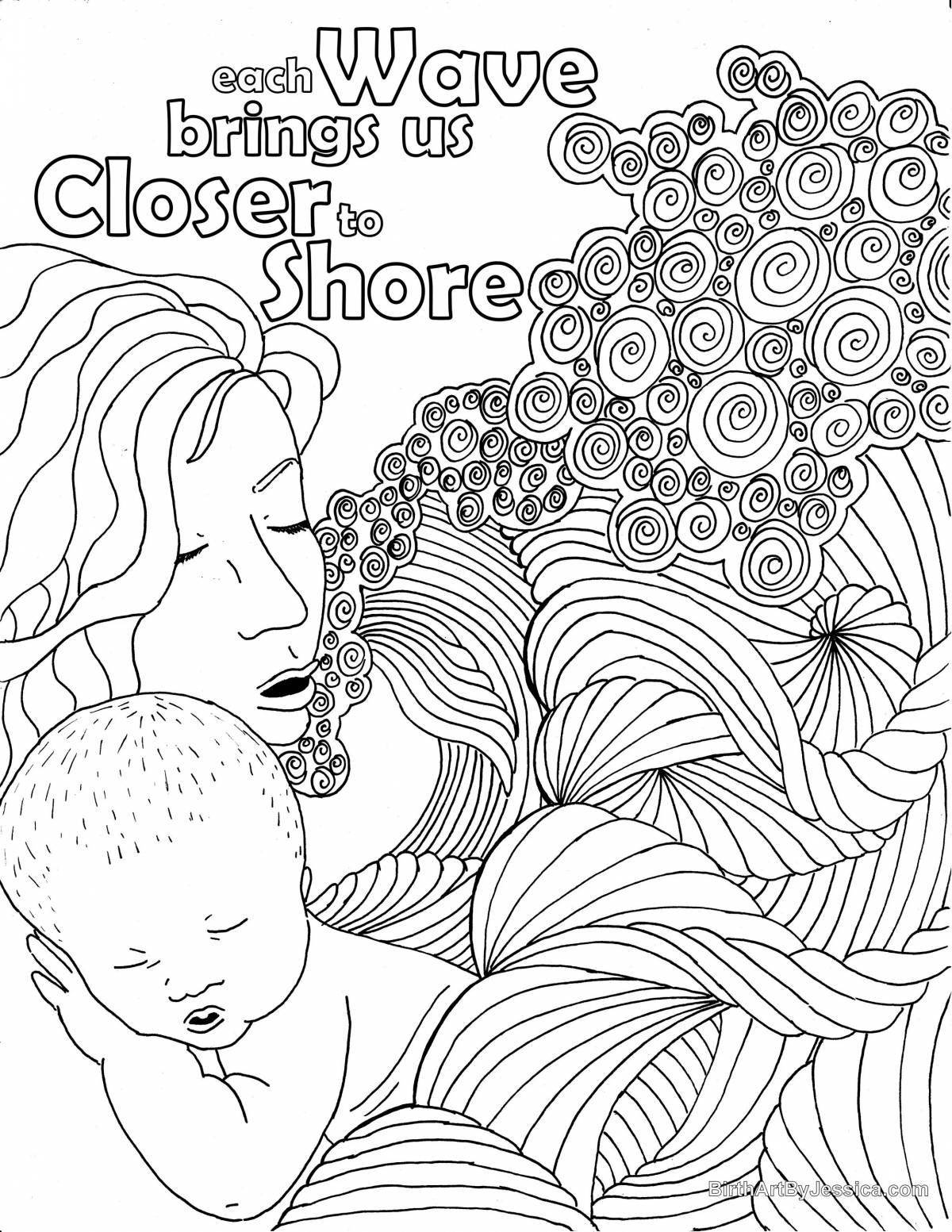 Adorable maternity coloring book