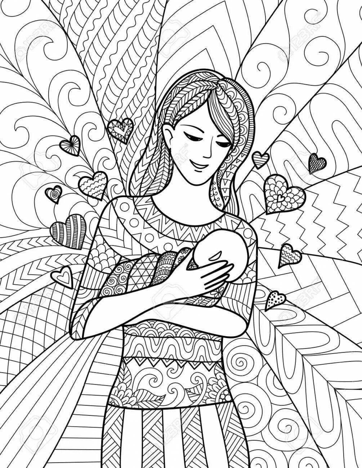 Inspirational maternity coloring book