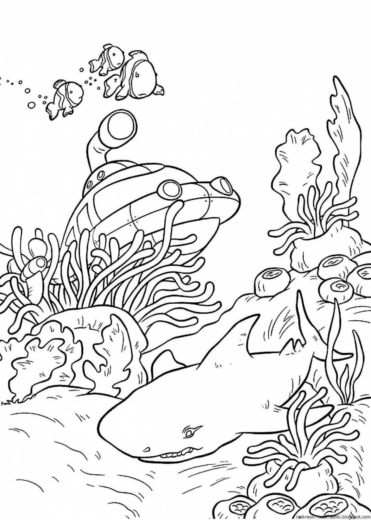 Colored water children's world coloring book