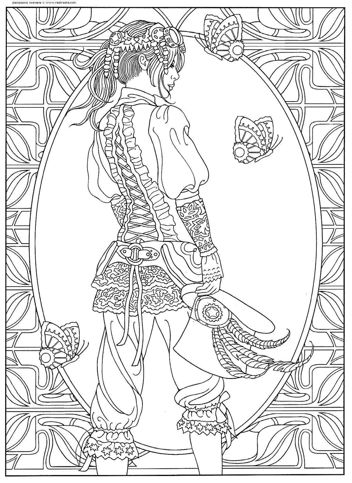 Elegant adult coloring book