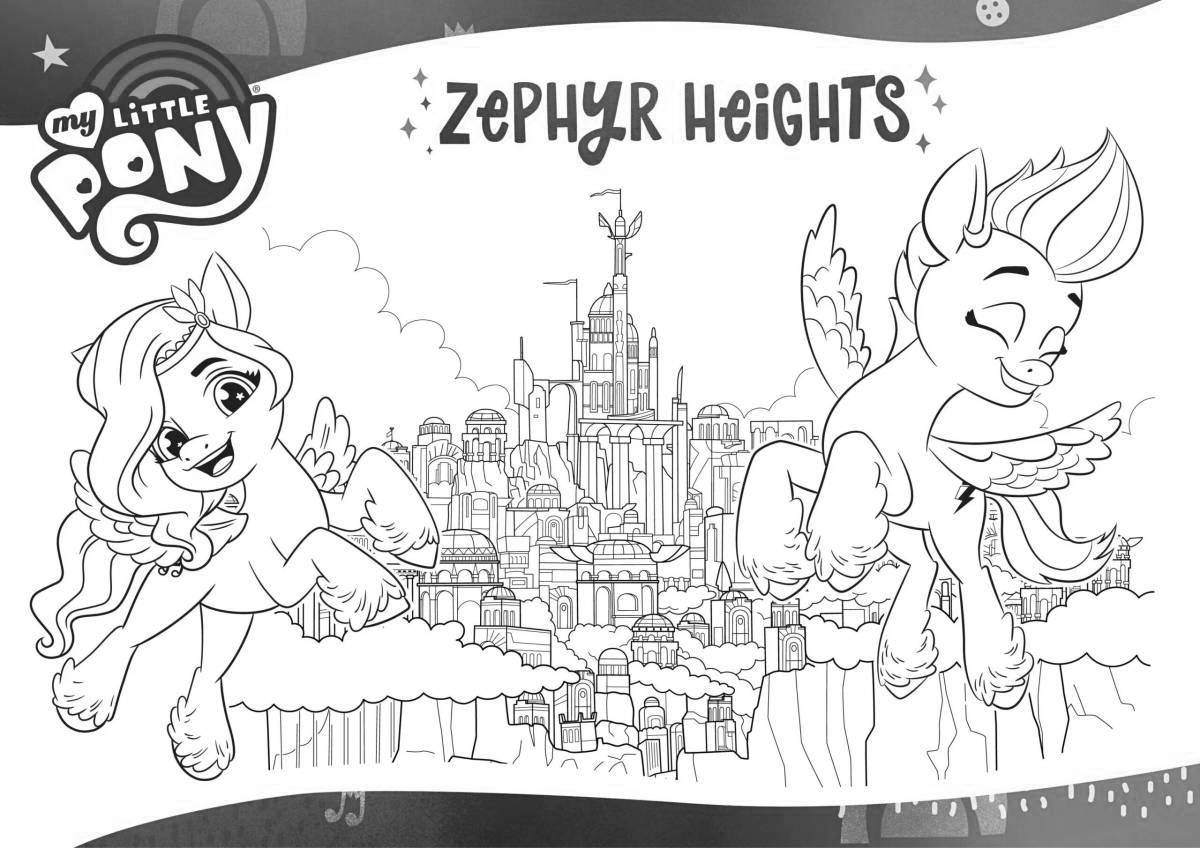 Happy pony coloring page