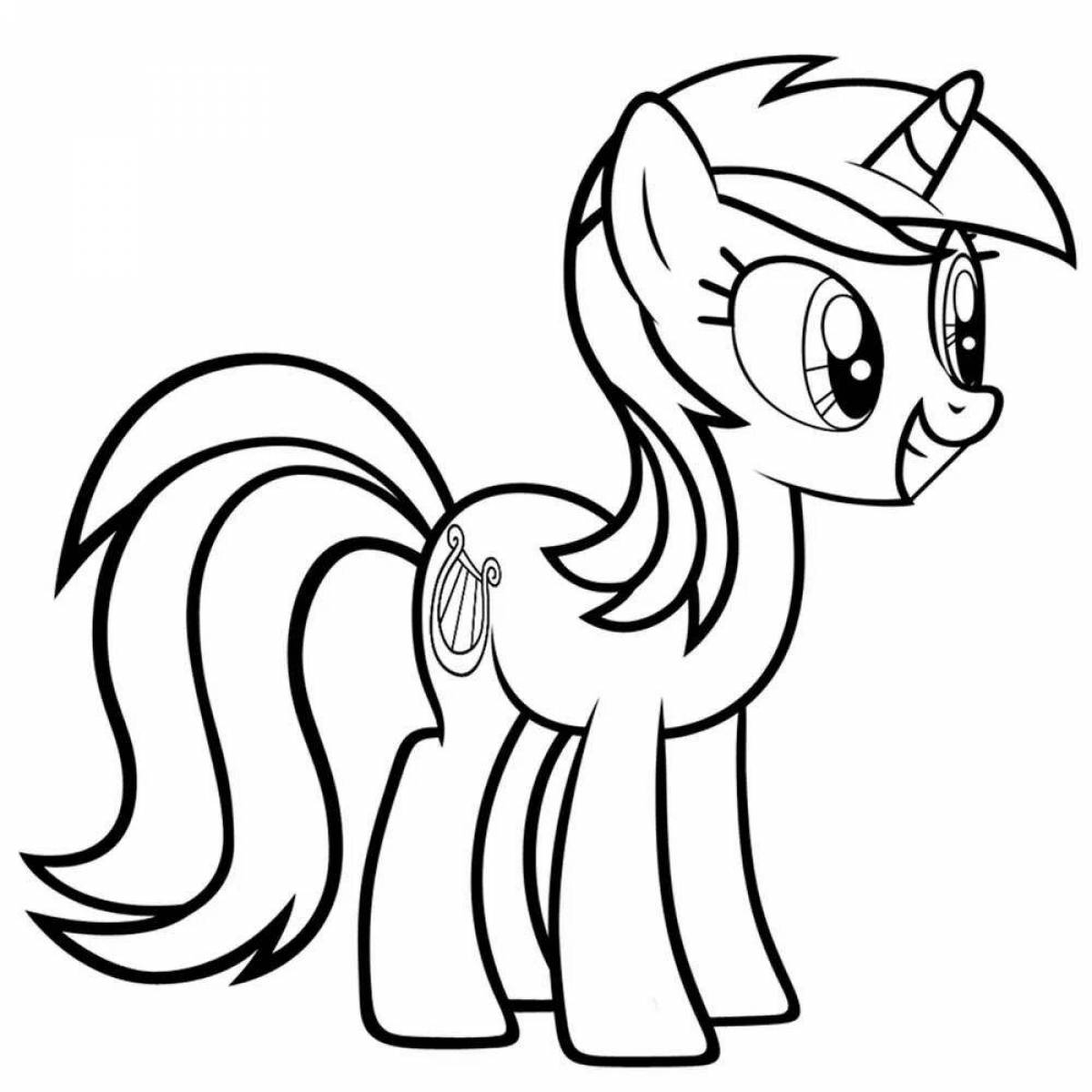 Playful pony playtime coloring page