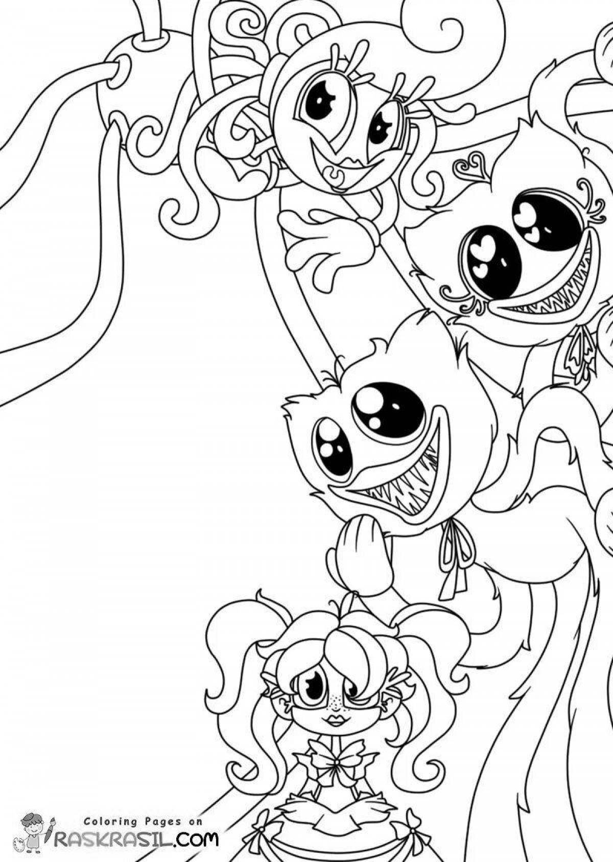 Vivacious pony playtime coloring page