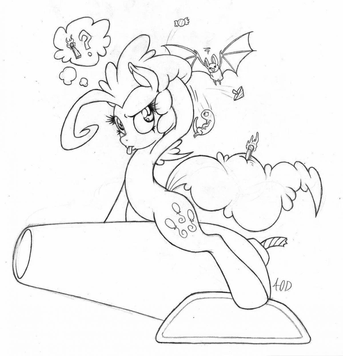 Fun pony playtime coloring page