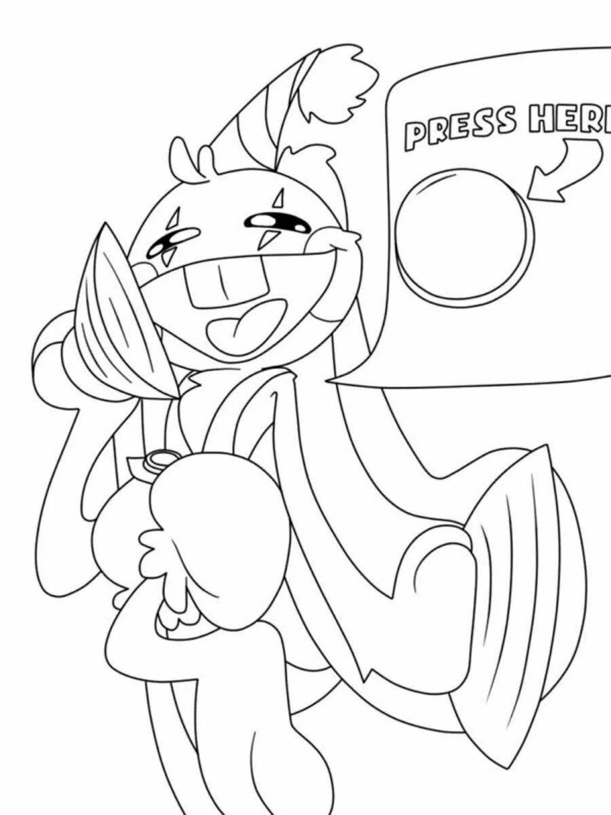Coloring book shining pony playtime
