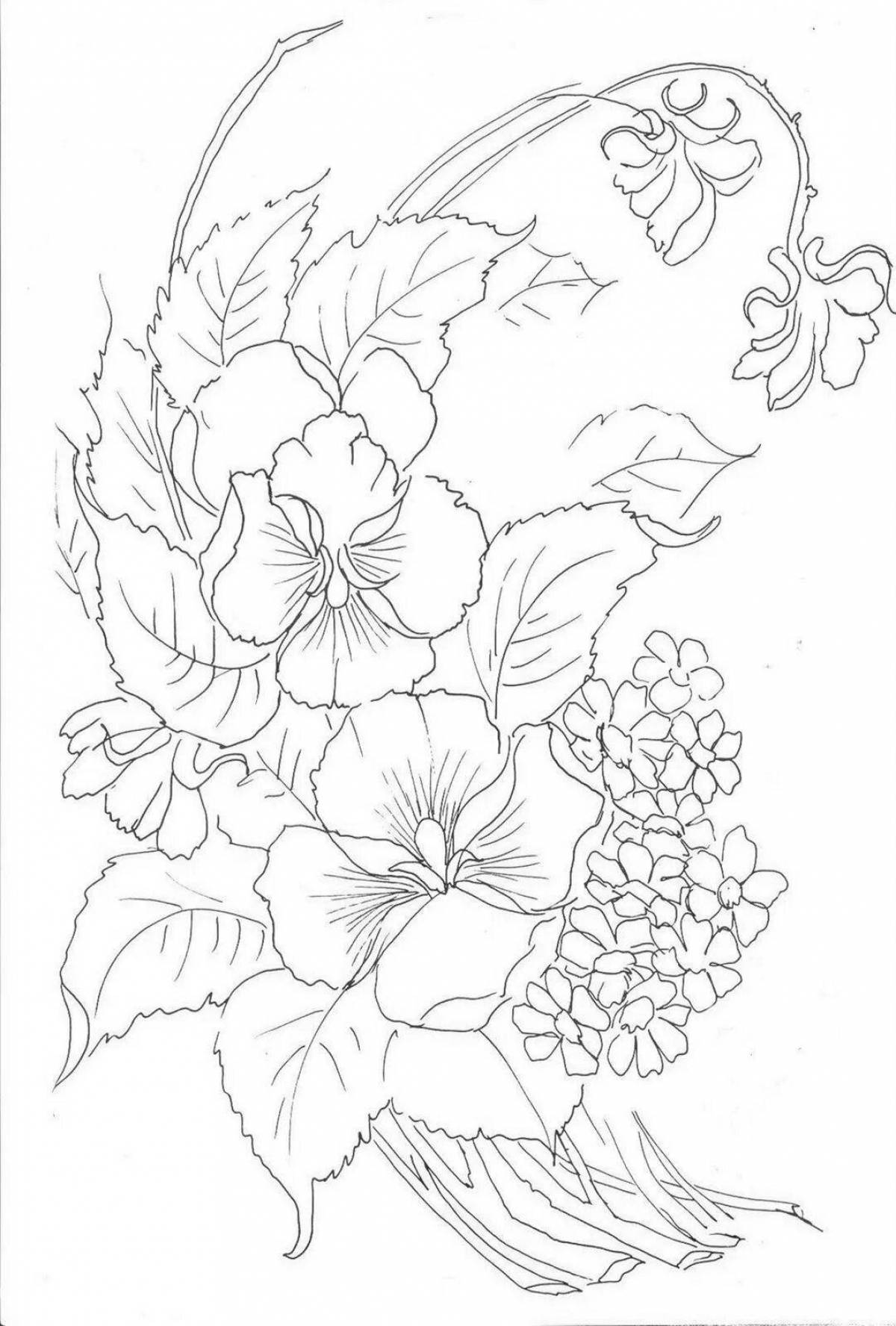 Раскраска Радостная страница раскраски акварельными маркерами