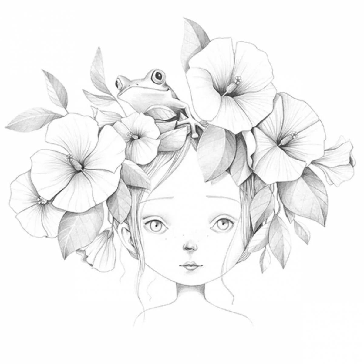 Раскраска Страница раскраски акварельным маркером с цветными брызгами