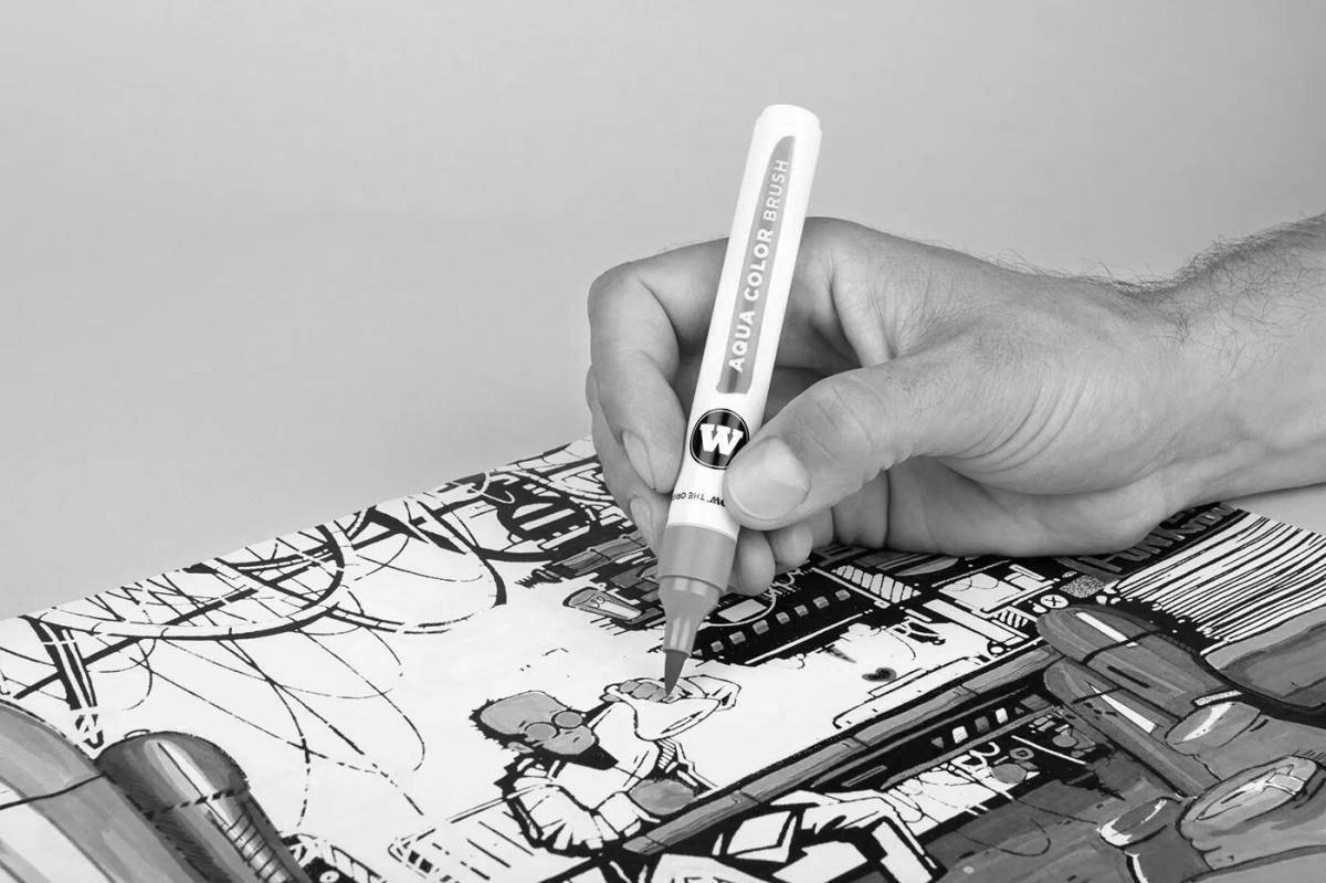 Раскраска Color-explosion watercolor marker coloring page