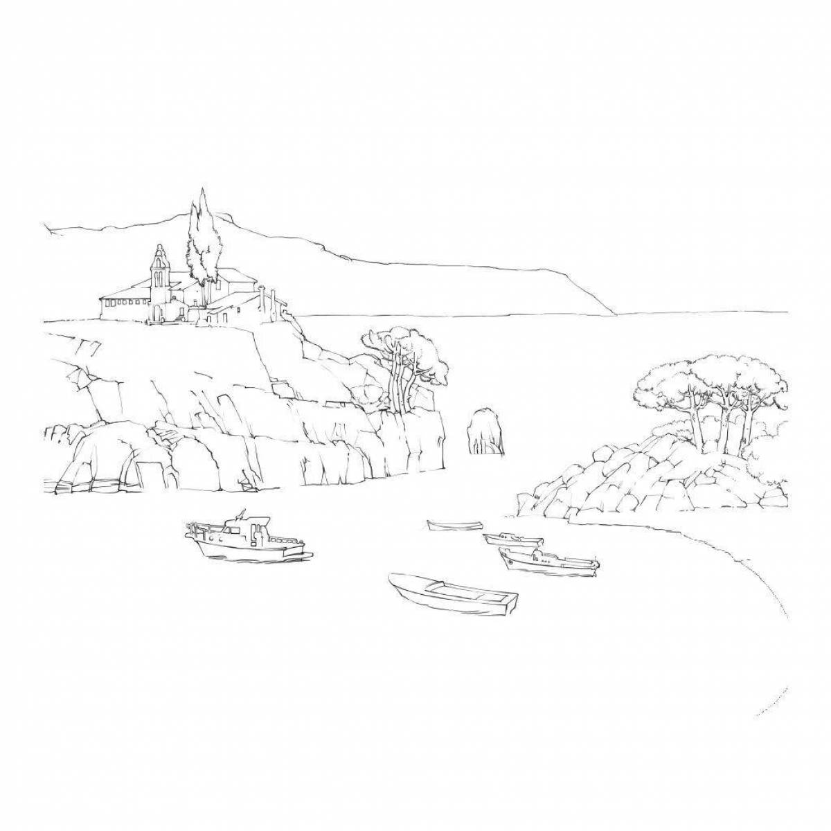 Раскраска Цветная раскраска акварельного маркера