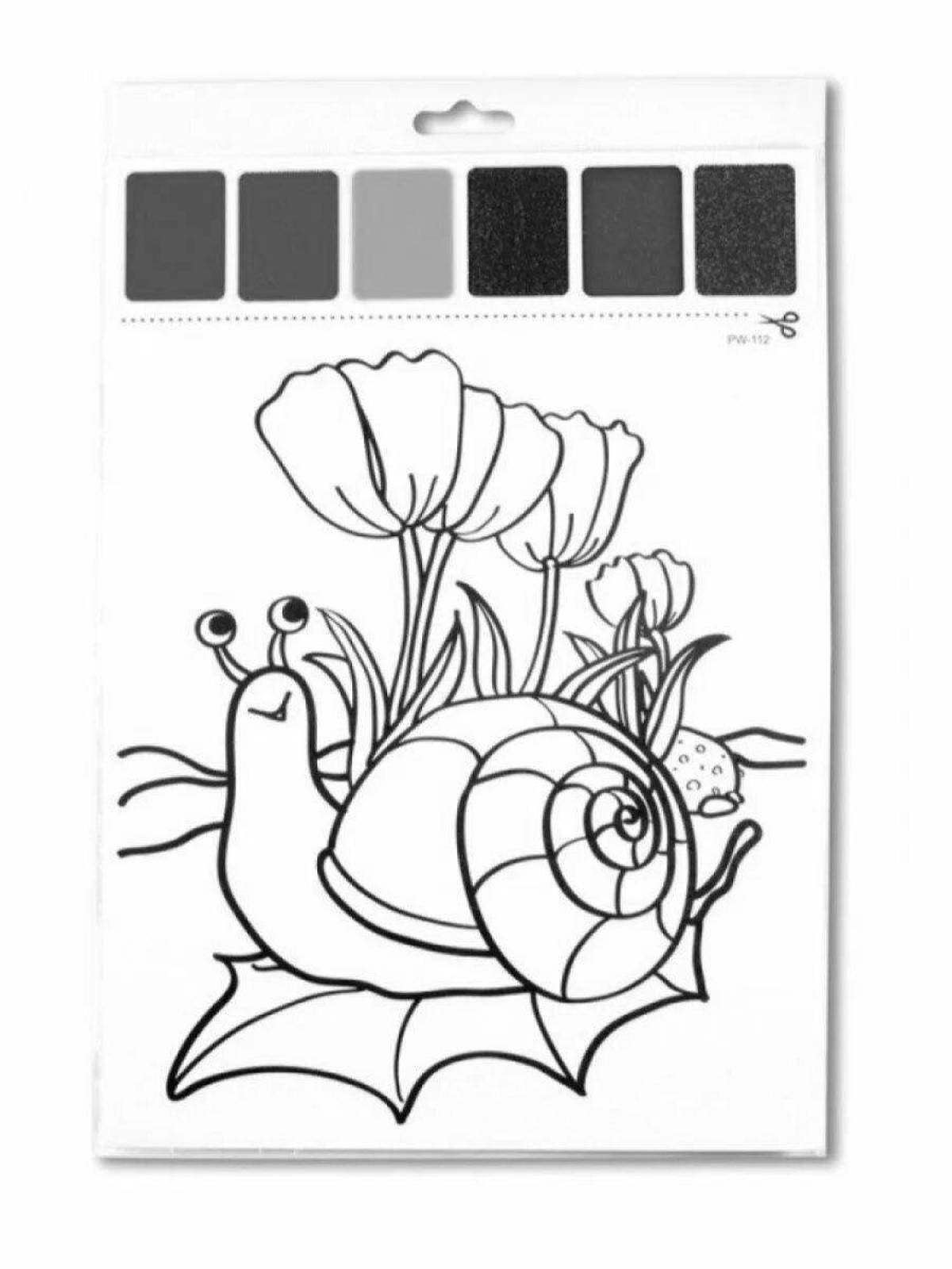 Страница раскраски акварельного маркера с цветной заливкой