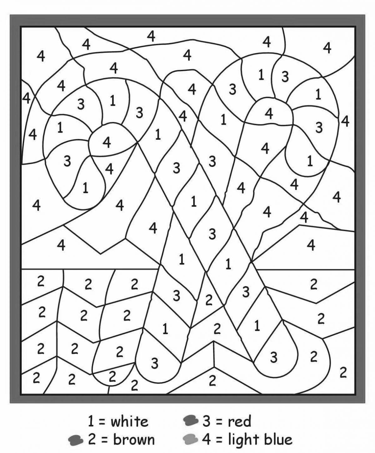 Причудливая рождественская раскраска по номерам