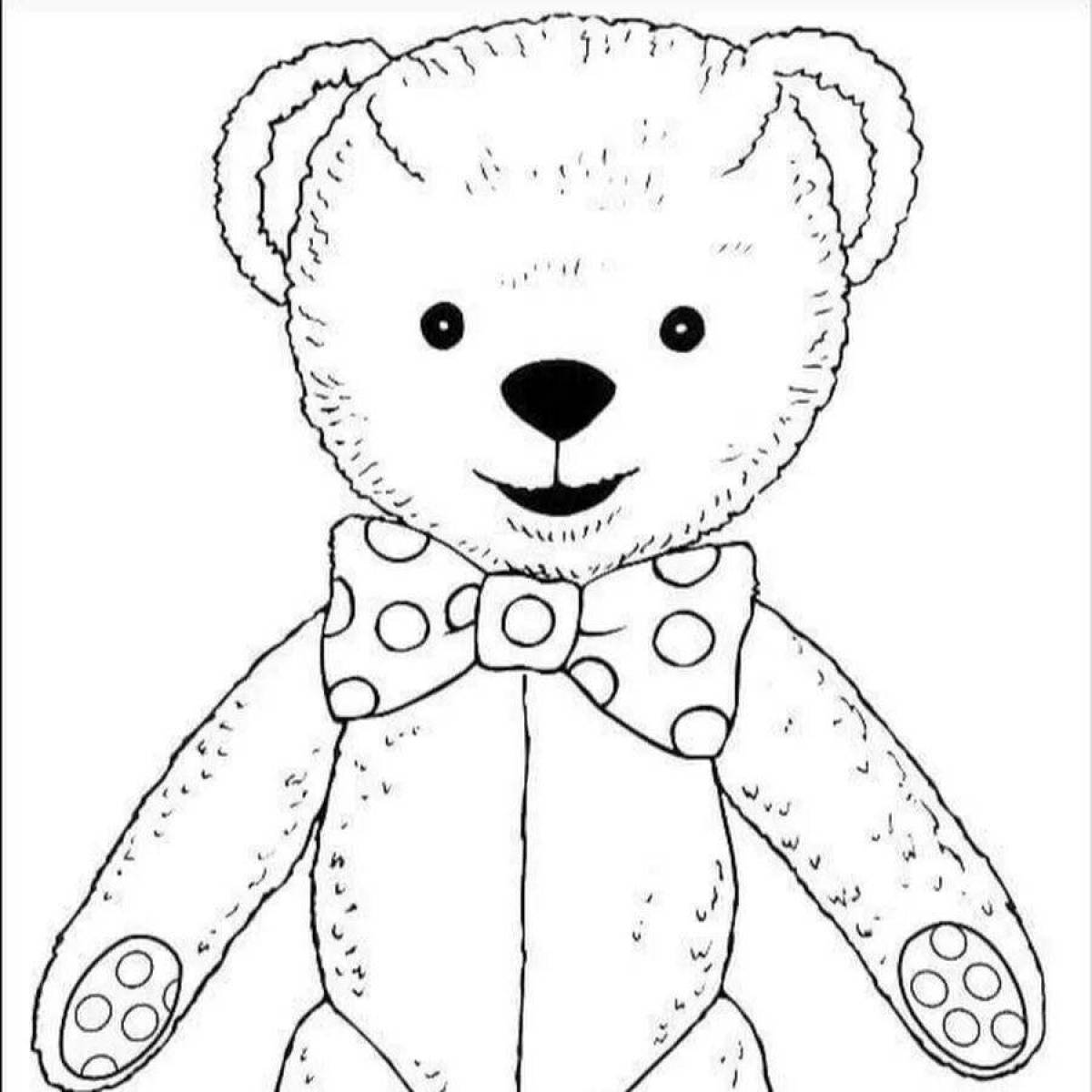 Раскраска уникальная футболка с плюшевым мишкой