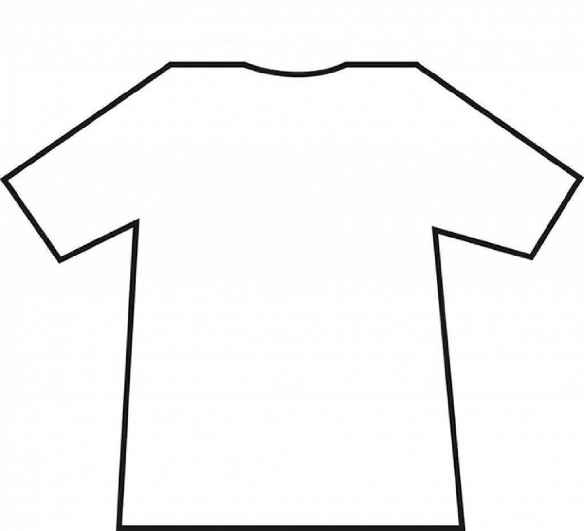 Раскраска яркая футболка с плюшевым мишкой