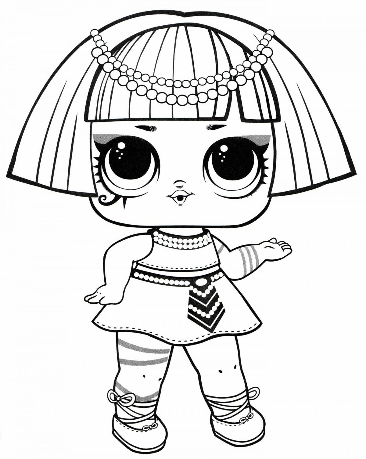 Colorific loo doll coloring page