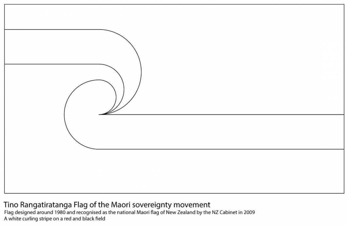 Joyful new zealand flag coloring page