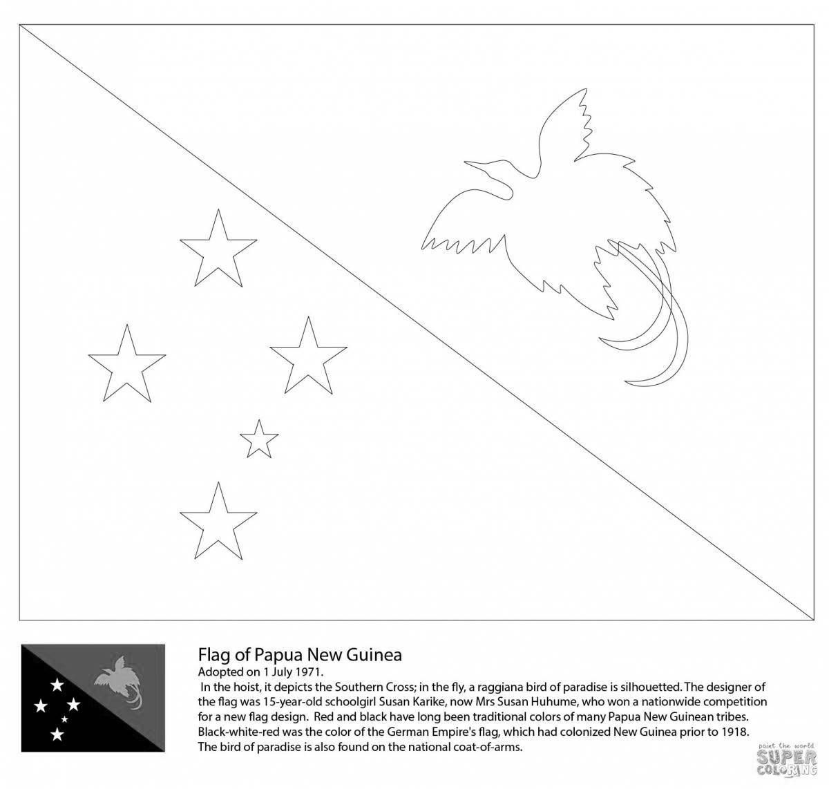 Потрясающая страница раскраски с флагом новой зеландии