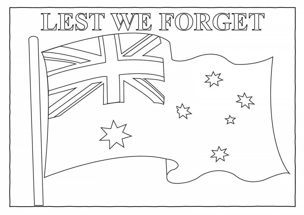 Adorable new zealand flag coloring page