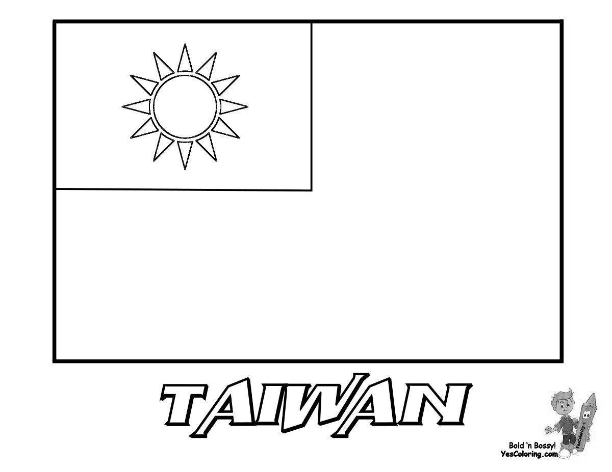 Coloring page beautiful flag of new zealand