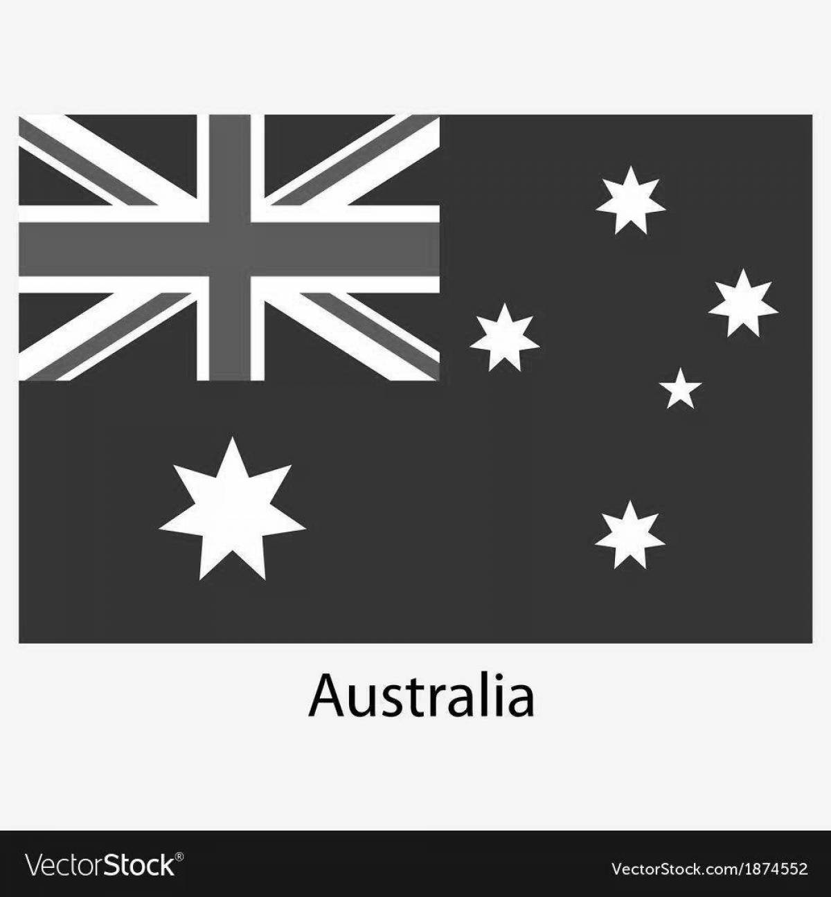 Fine New Zealand flag coloring page