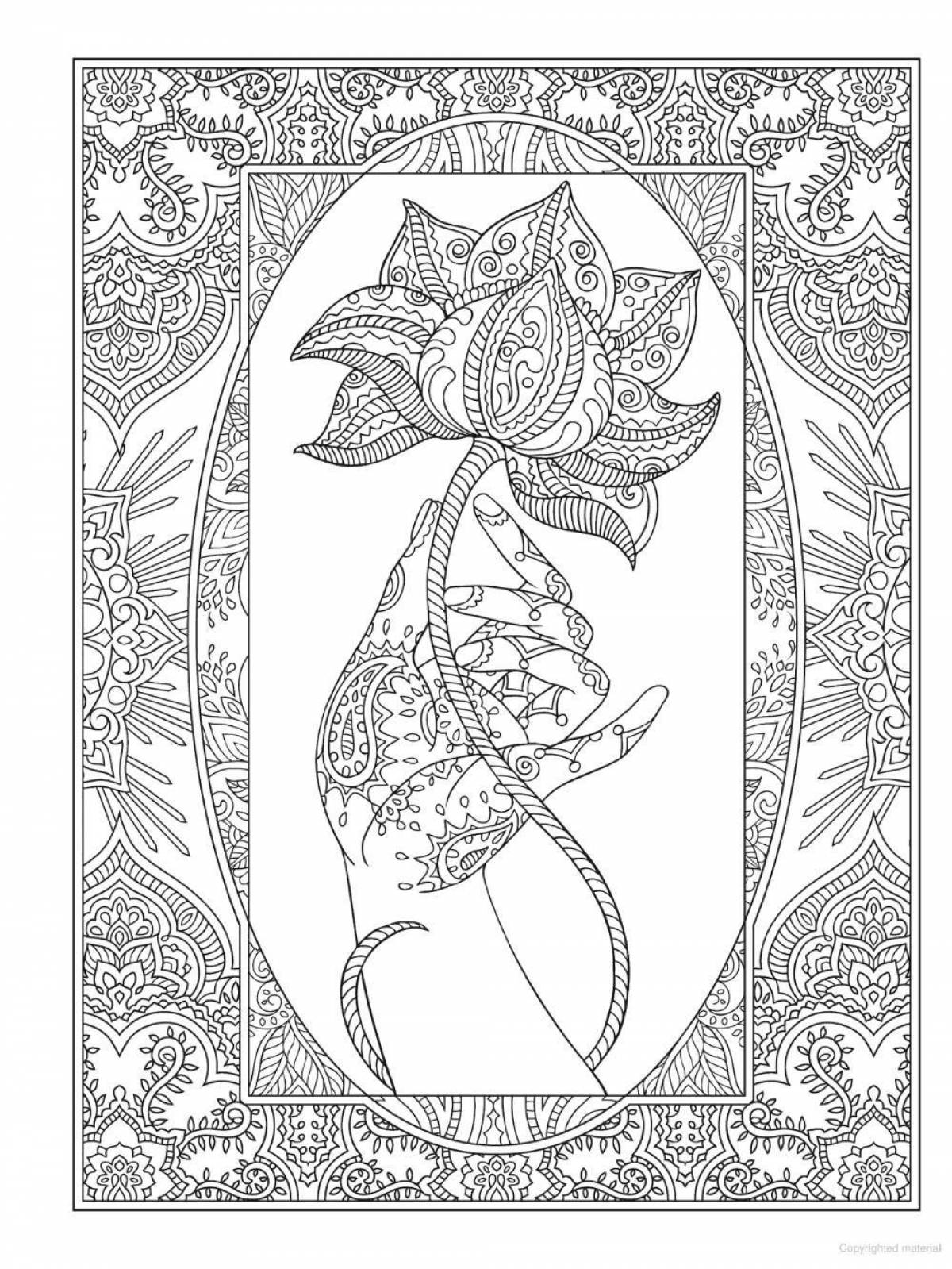 Meditative mystical coloring book for adults