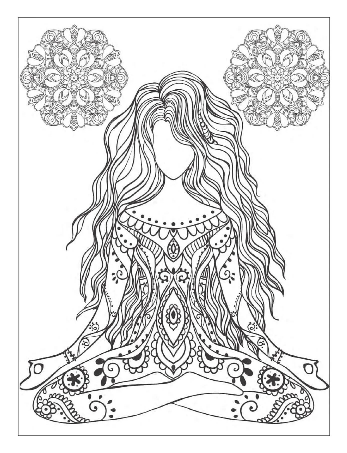 Touching meditative coloring book for adults