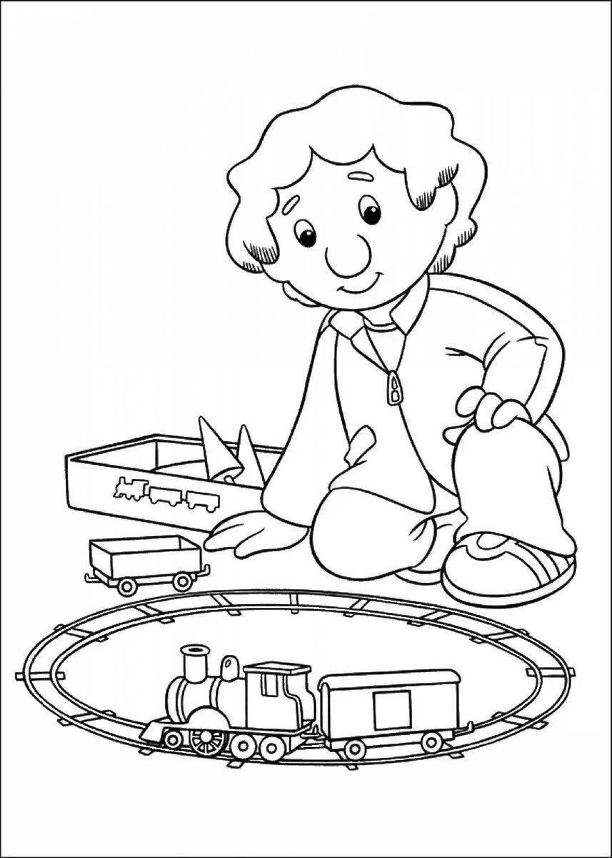 Coloring postman for preschoolers