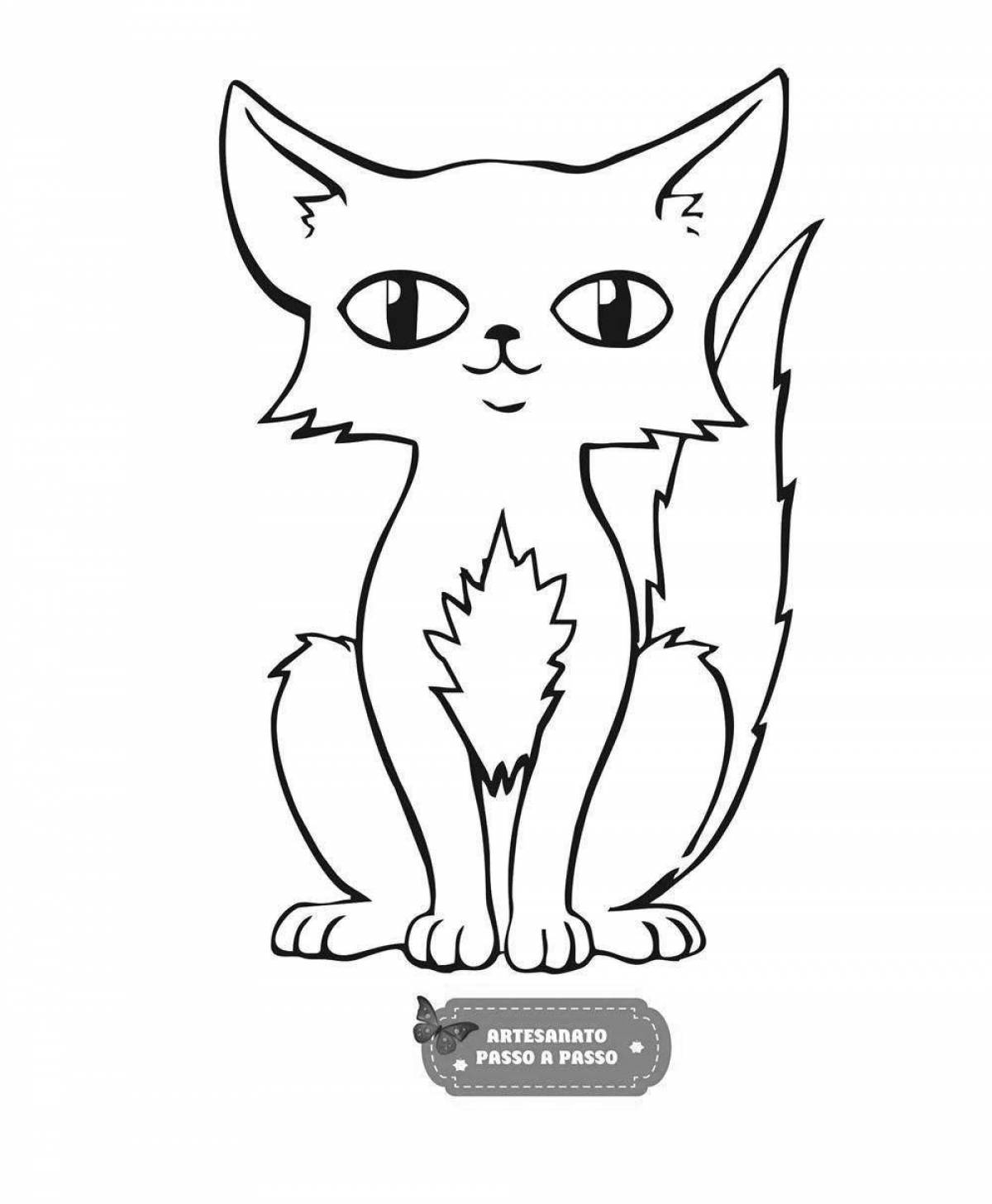 Adorable cat coloring book