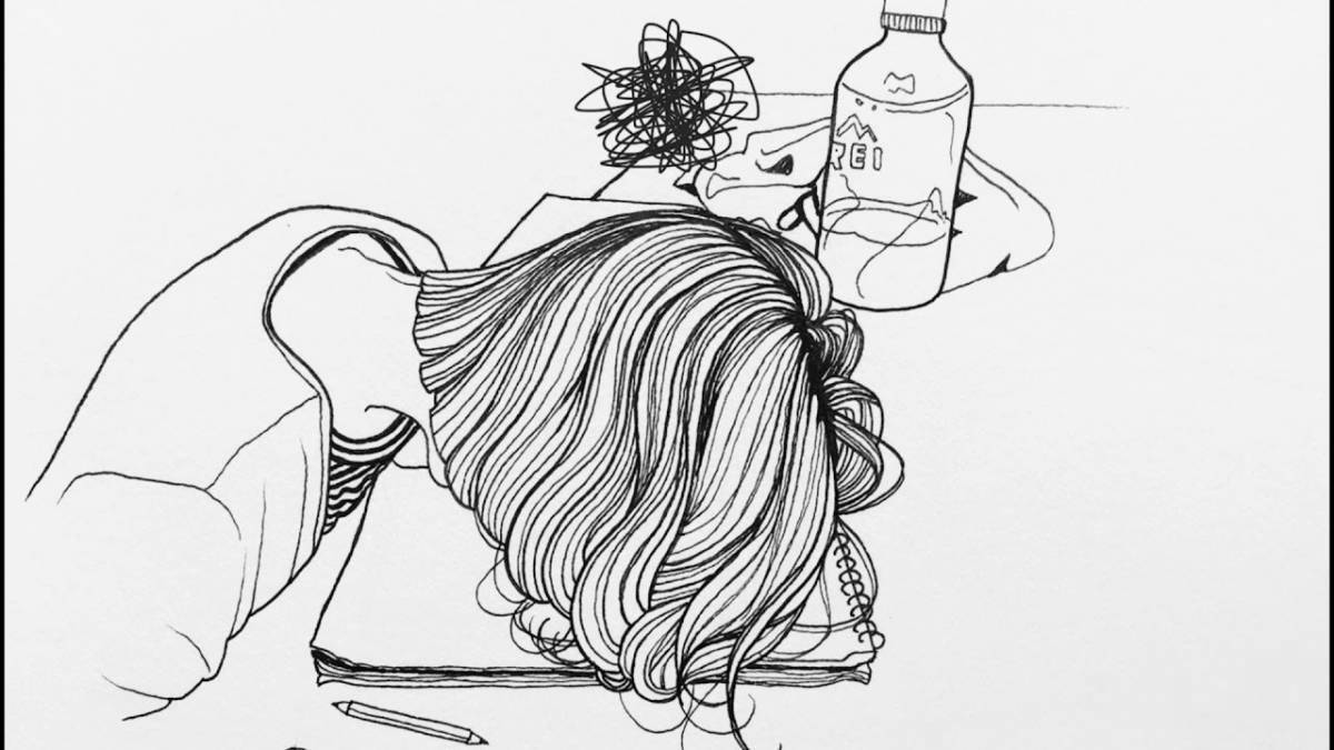 Игривая раскраска в стиле эскиза