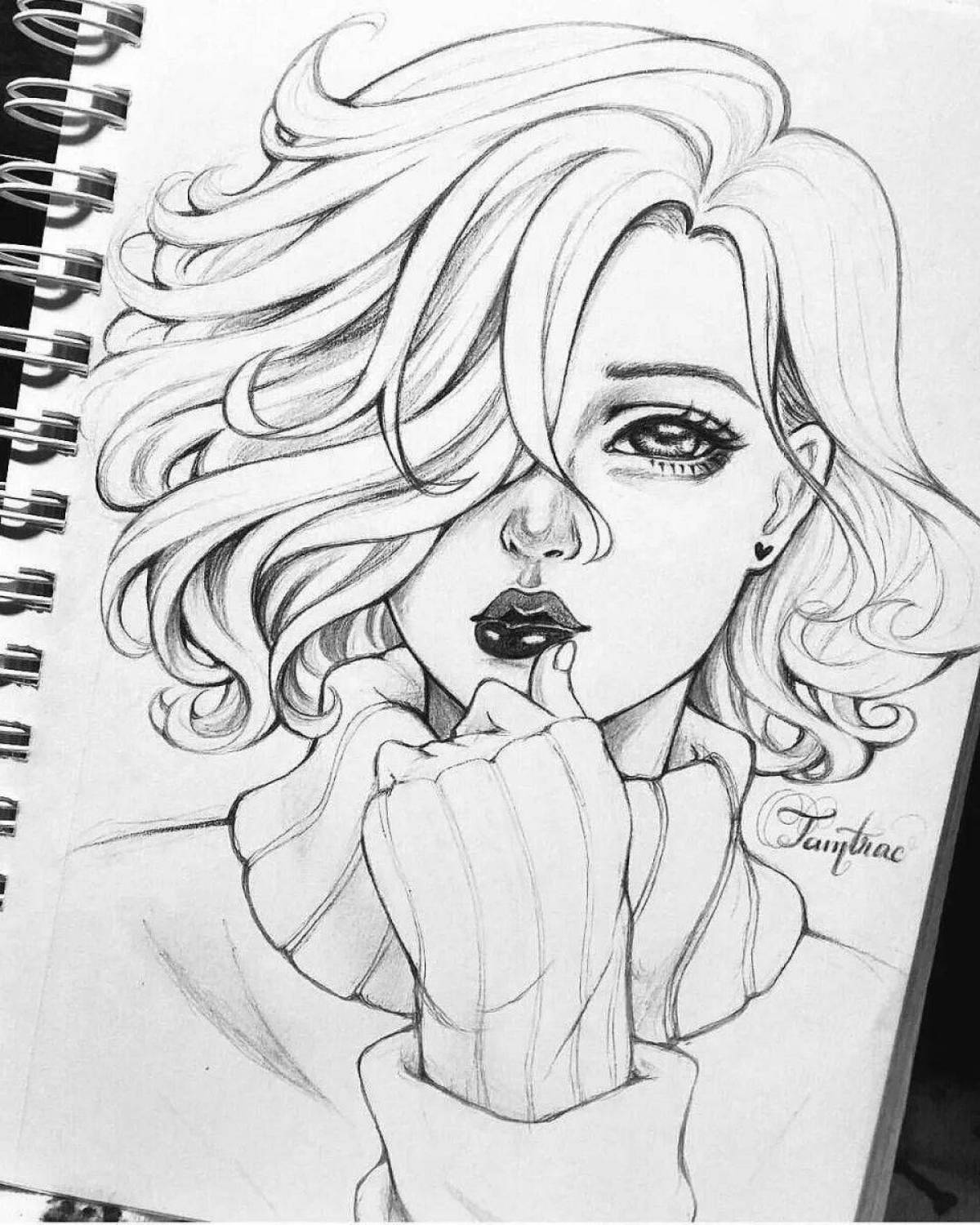 Художественная раскраска в стиле эскиза