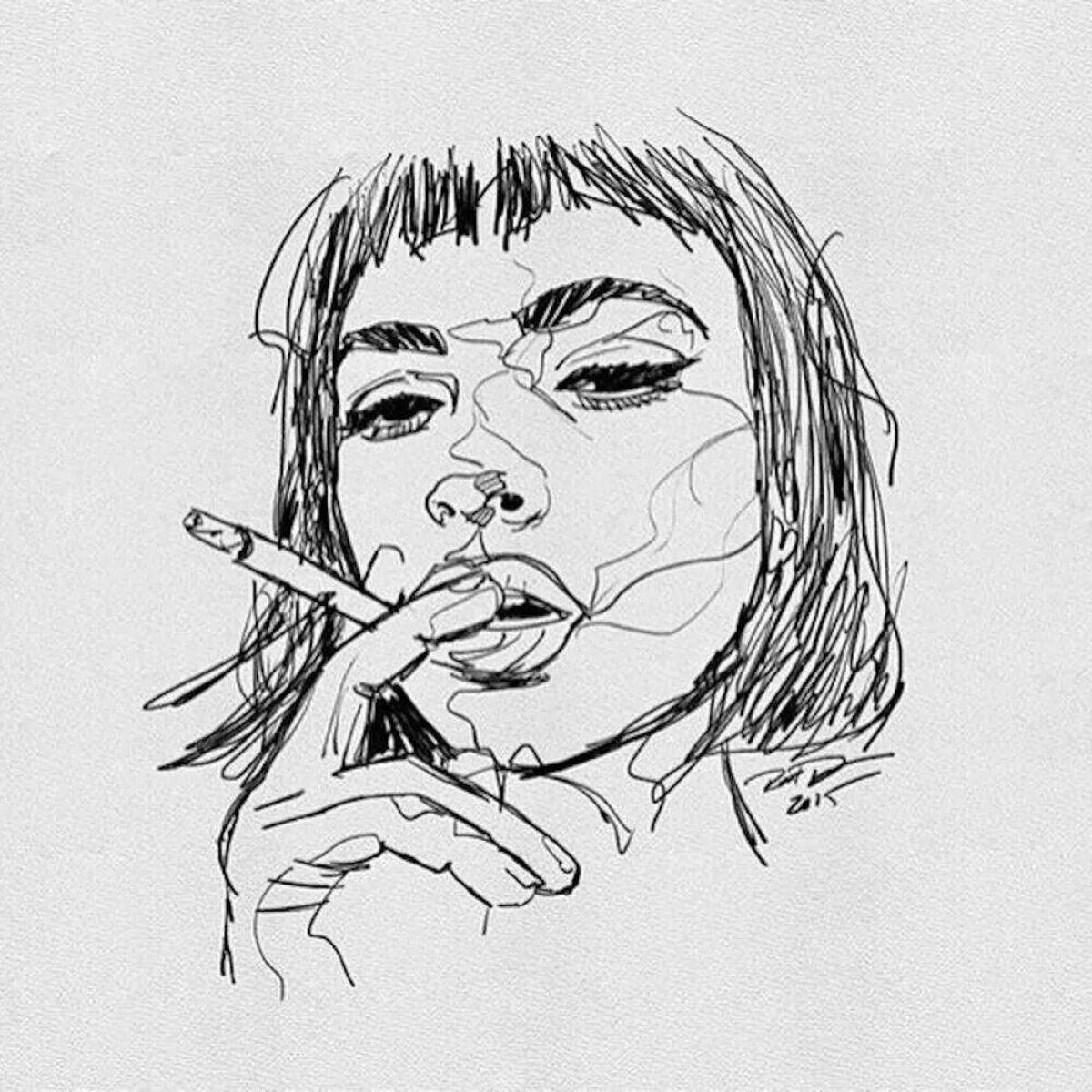 Невероятная раскраска в стиле эскиза