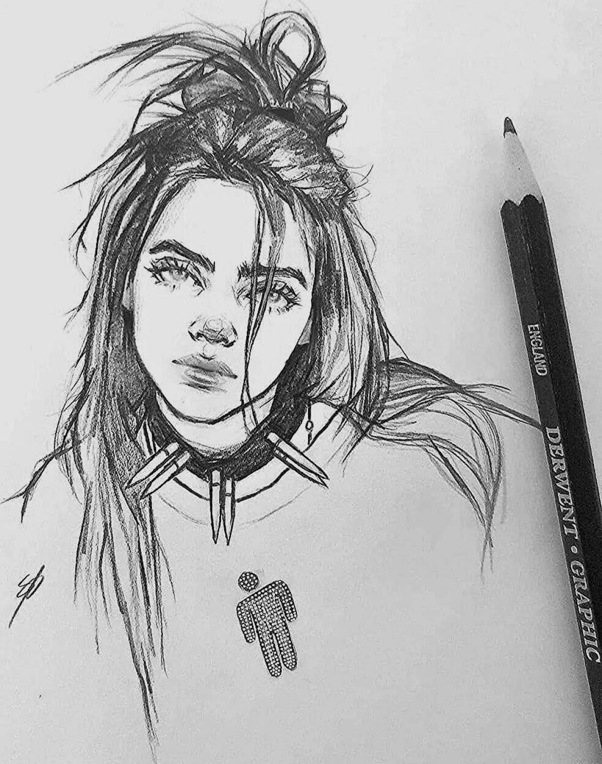 Элегантная раскраска в стиле эскиза