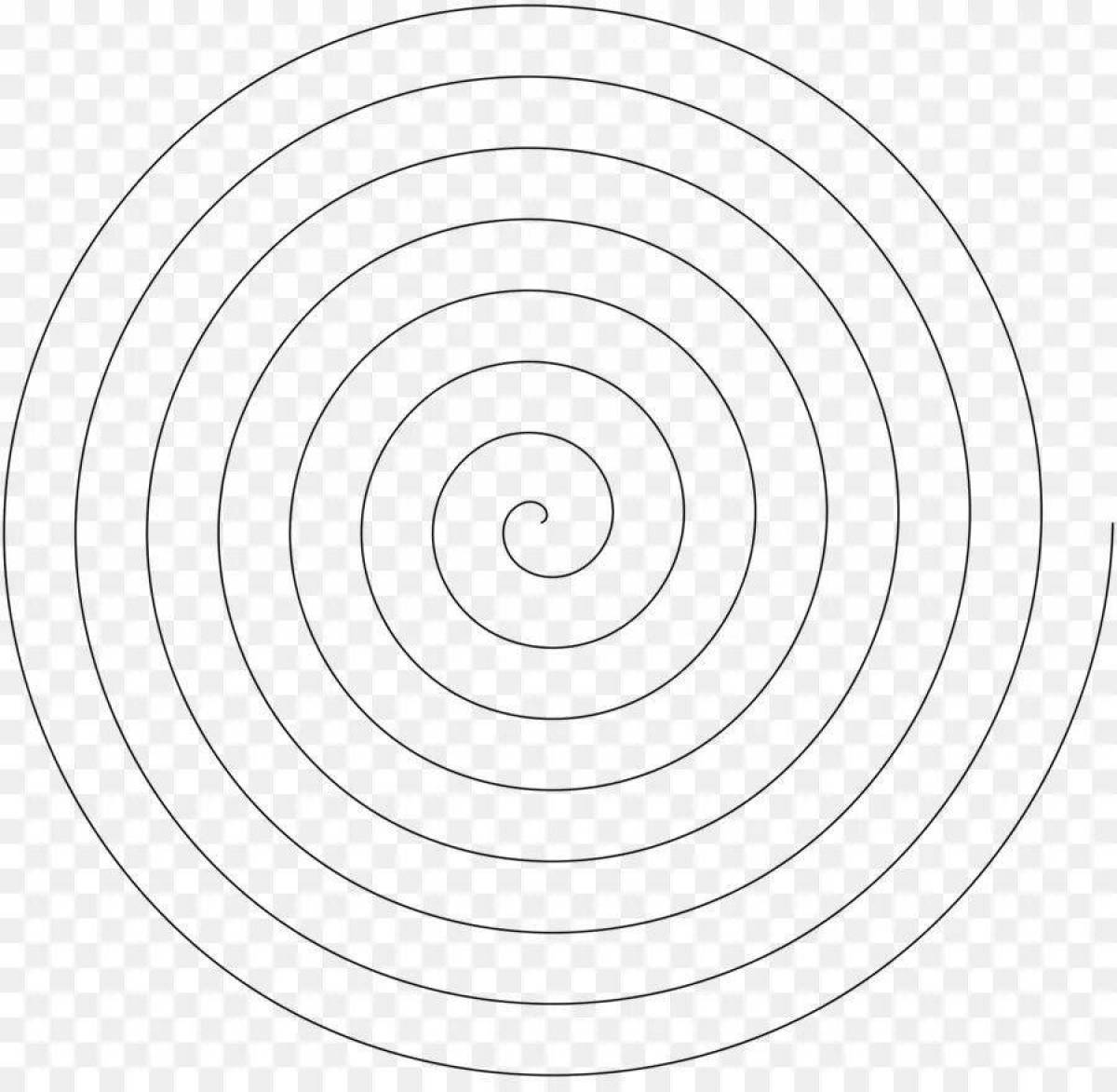 Exquisite circular pattern spiral coloring