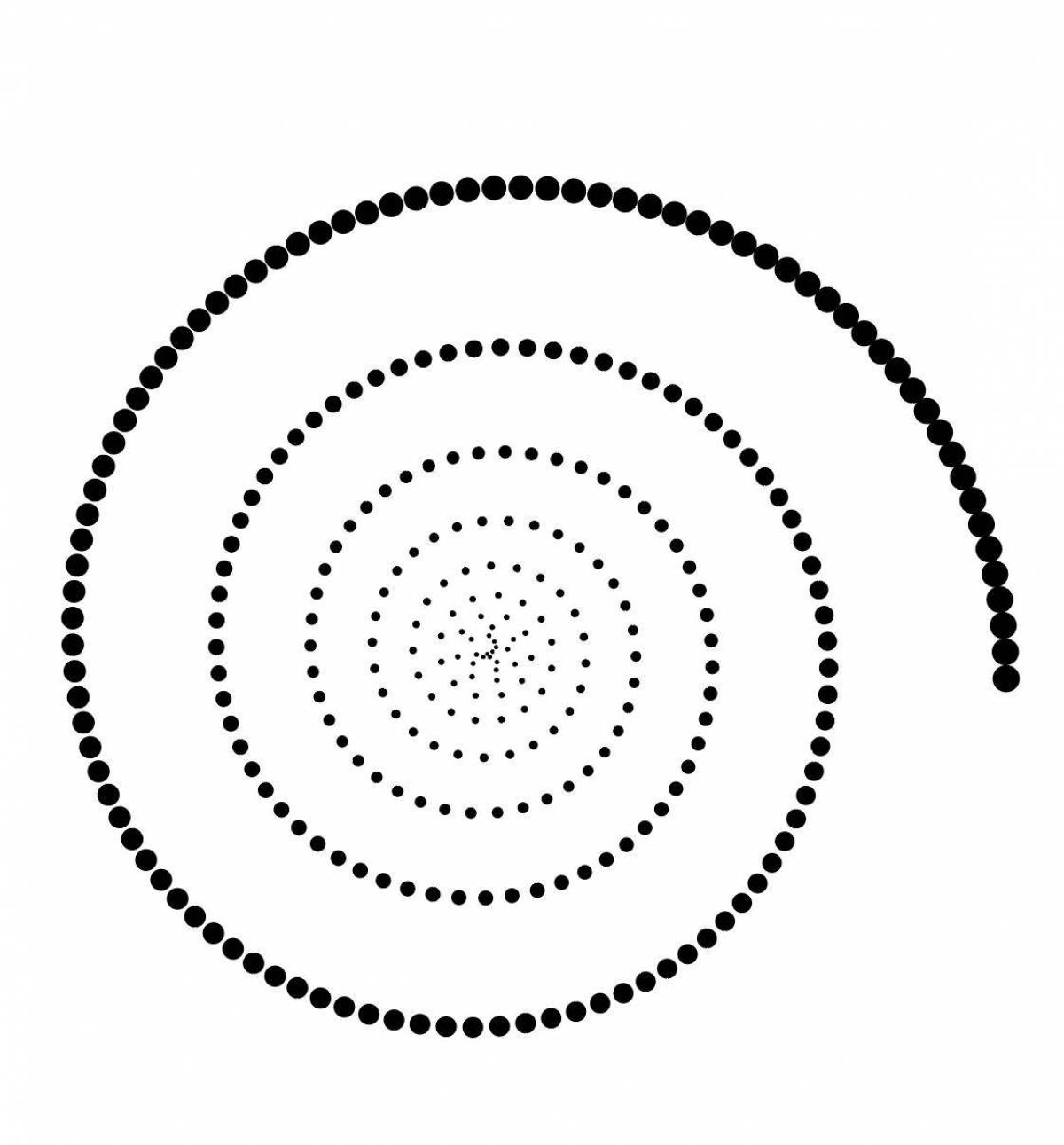 Восхитительная спиральная раскраска с круговым узором