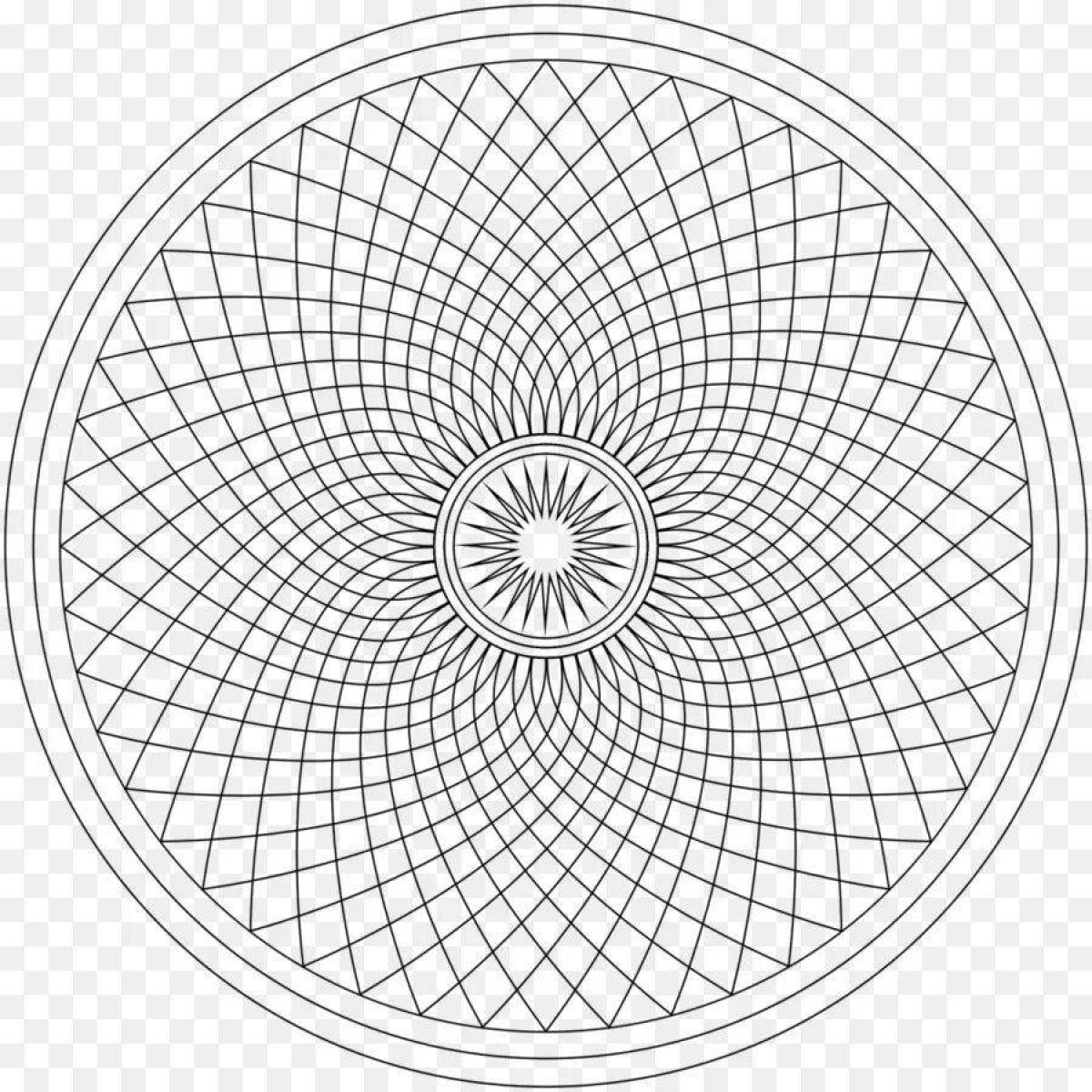 Photo Beautiful circular pattern spiral coloring