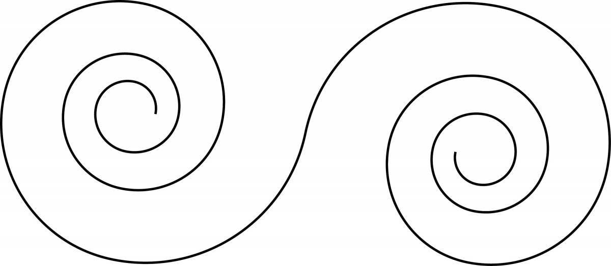 Photo Stylish circular spiral coloring book